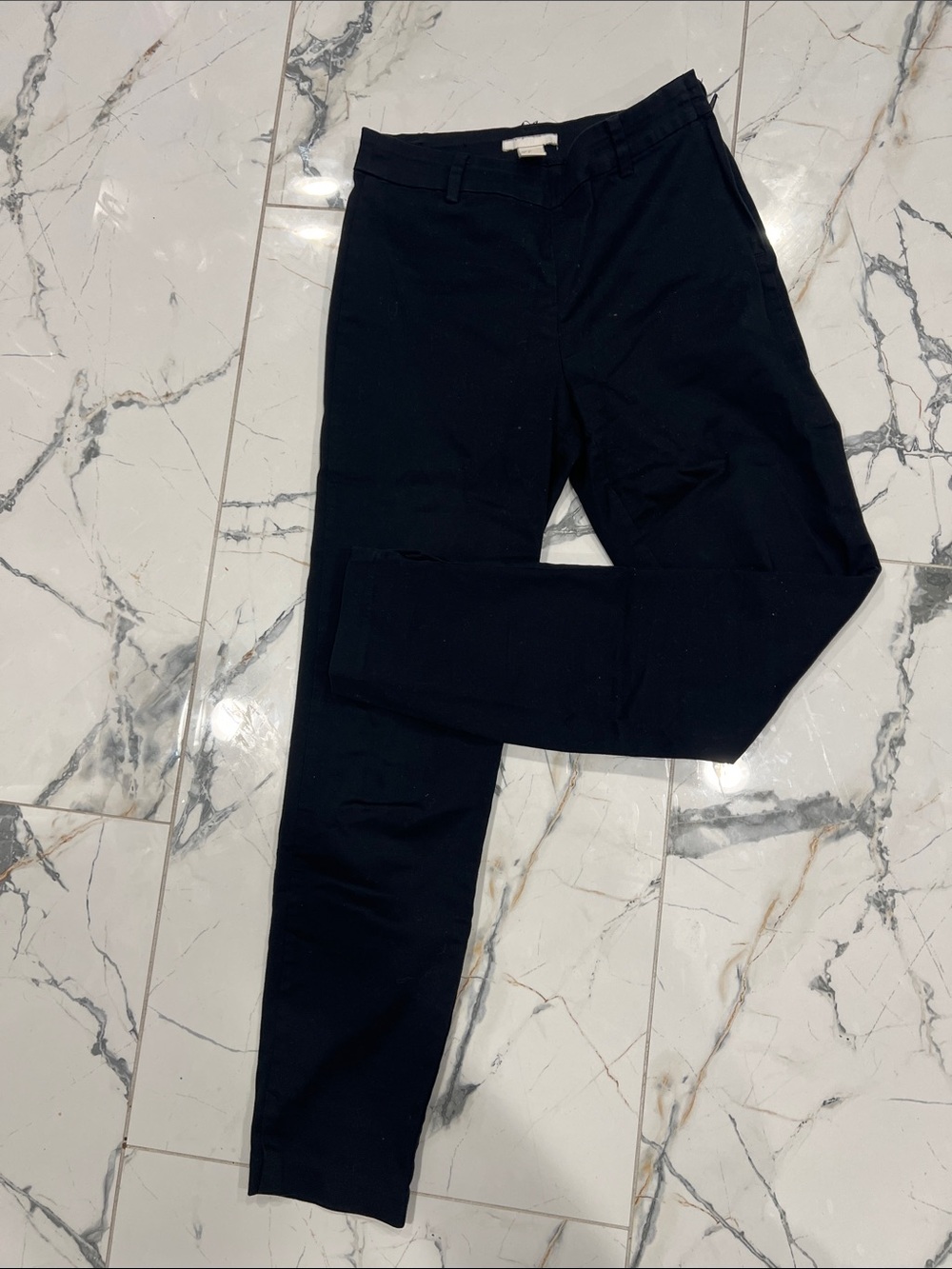 Womens Black Cropped Dress Pants - Classic Straight Fit